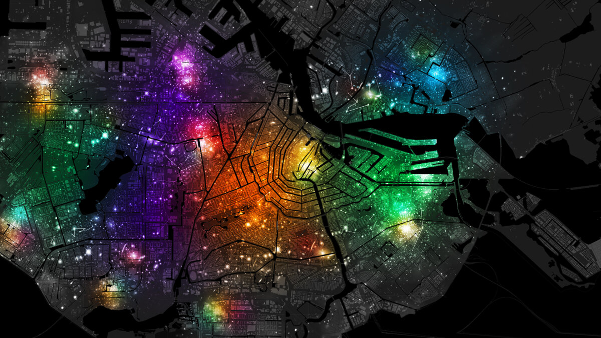 AI beeld van Amsterdam in Motion